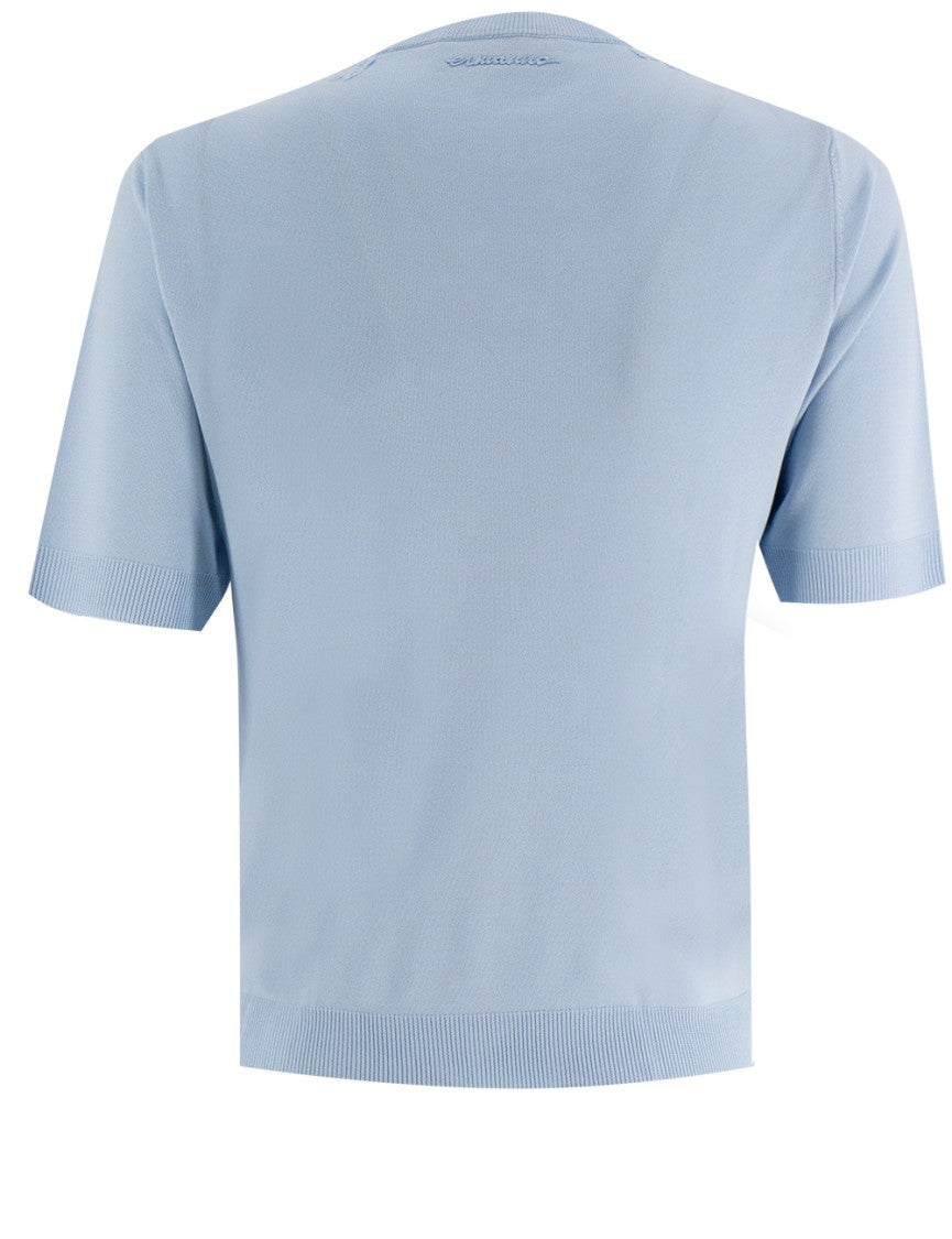 Ermanno Firenze Crew-Neck Jumper With Floral Lace Detail