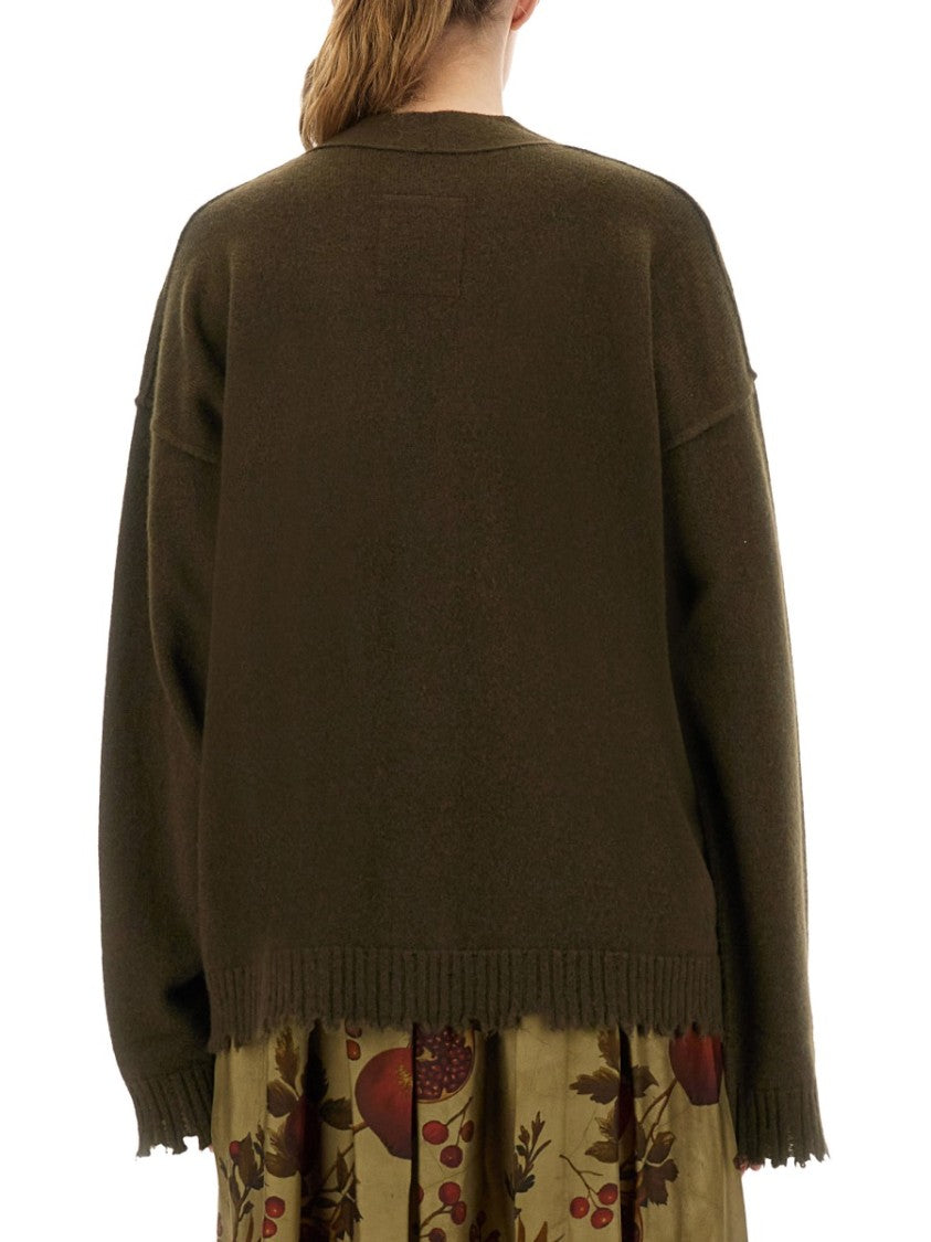 Uma Wang Loose-Fitting Cashmere Cardigan With Front Buttons