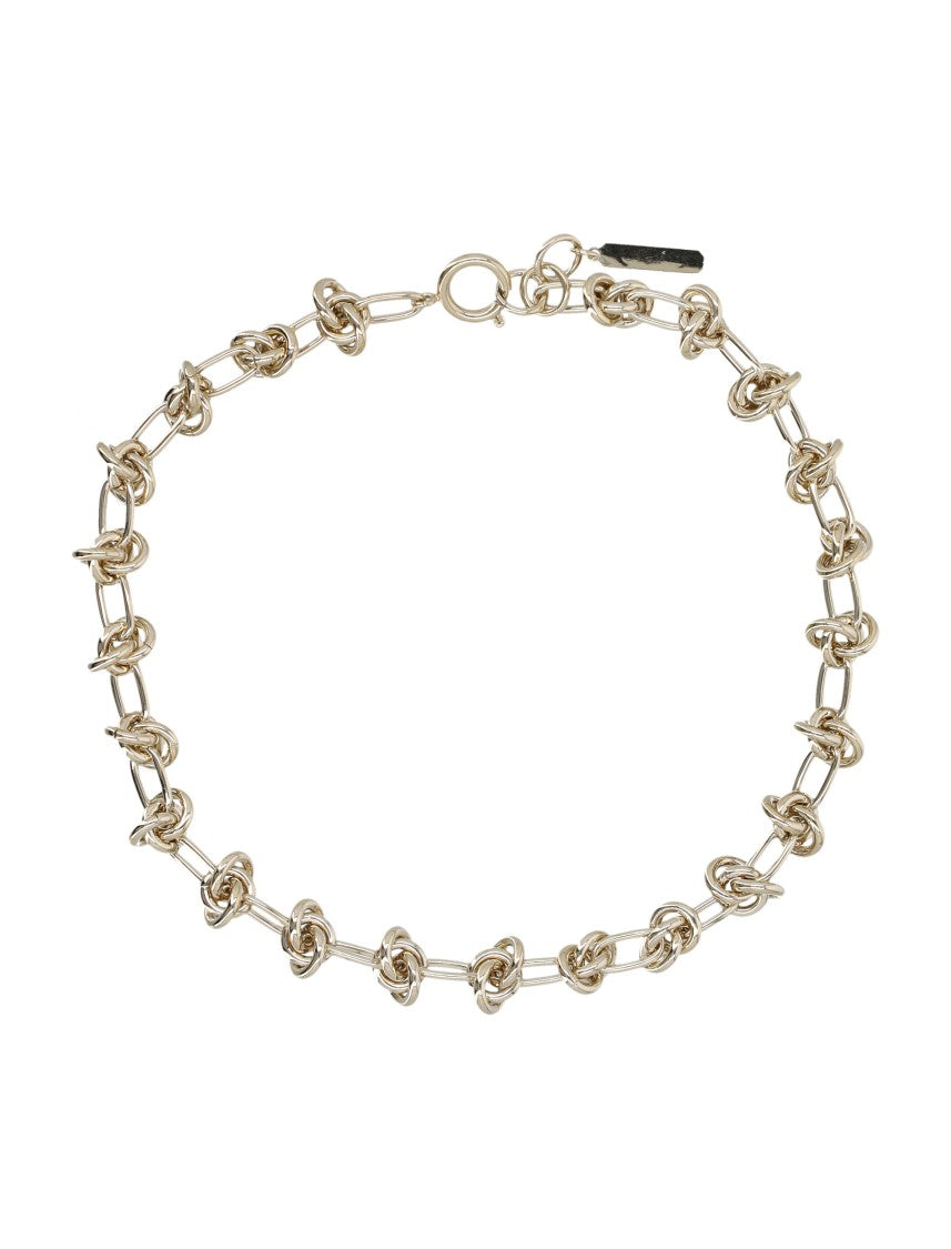 Justine Clenquet Gold Knot Chain Daria Choker