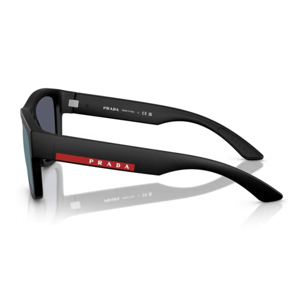 Prada Linea Rossa Ps 01Zs Rectangular Matte Black Nylon Sunglasses