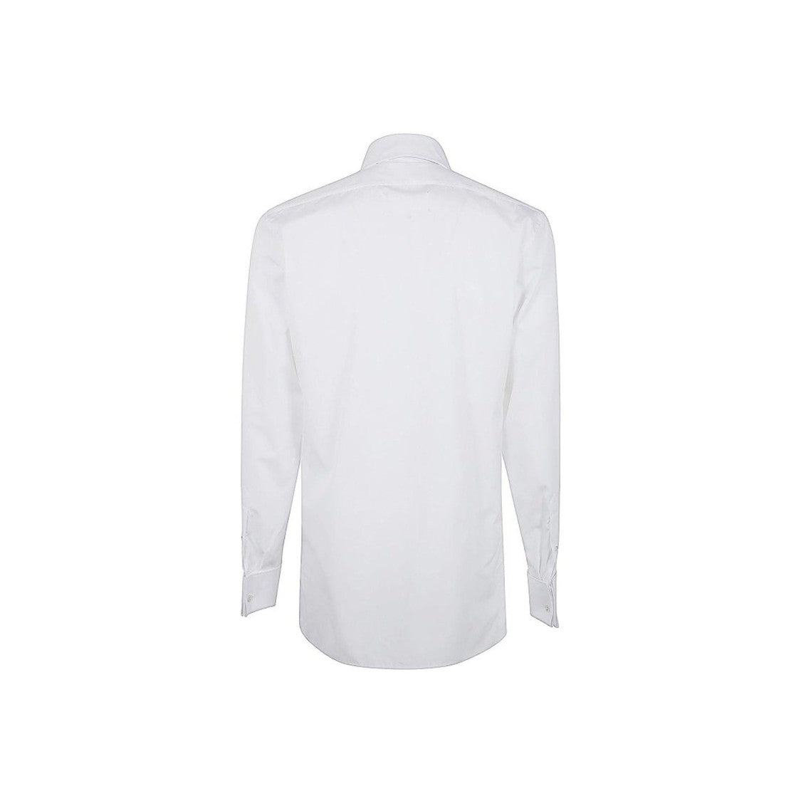 Maison Margiela Oversized Cotton Shirt With Curved Hem And Poplin Texture