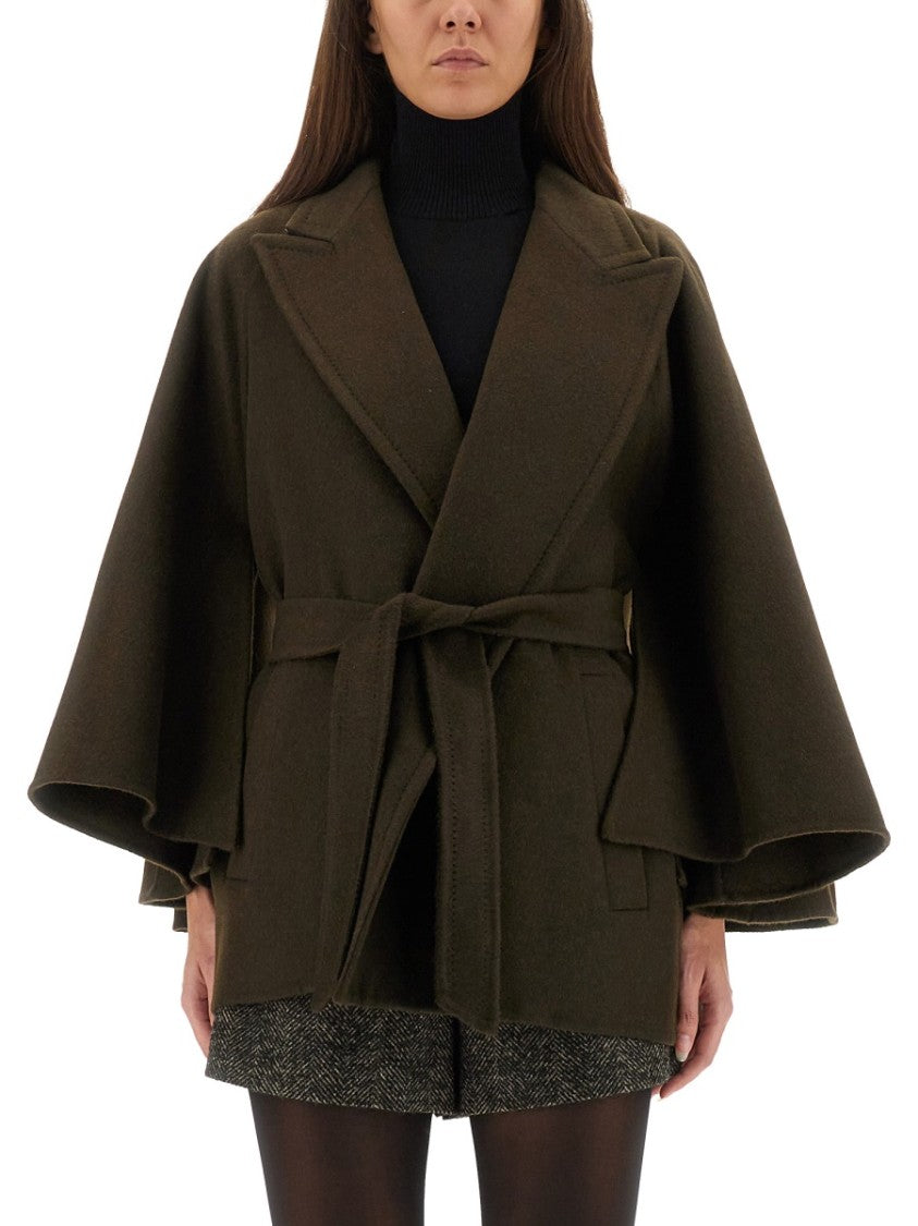 Max Mara Verna Belted Short Camel Coat