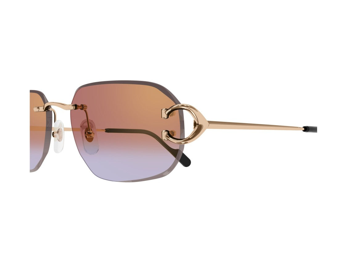 Cartier Gold-Tone Ct0468s Gradient Rimless Sunglasses