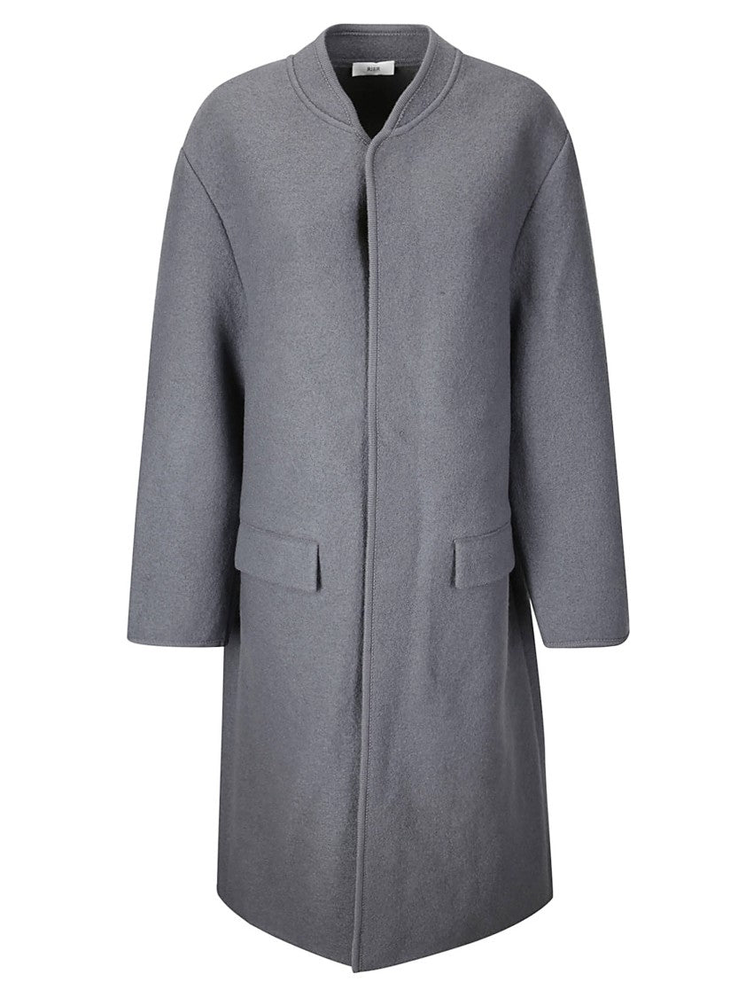 Rier Wool Coat With Hidden Closure