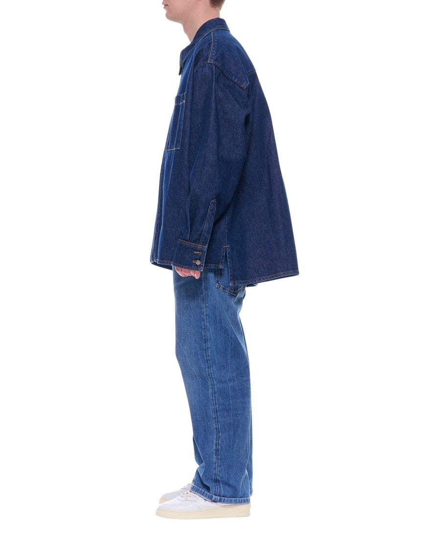 Desmore Men’S Dark Denim Overshirt