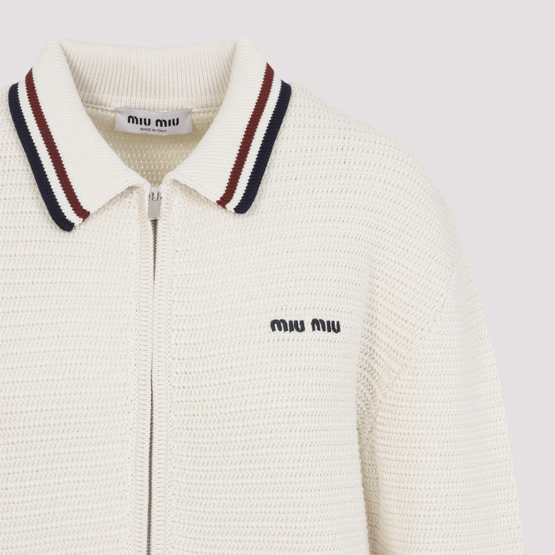 Miu Miu Beige Cotton Cardigan