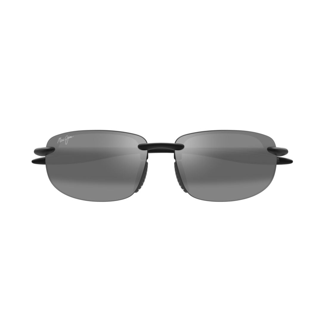 Maui Jim Hookipa Ultra Af Rimless Black Sunglasses With Rectangular Lenses