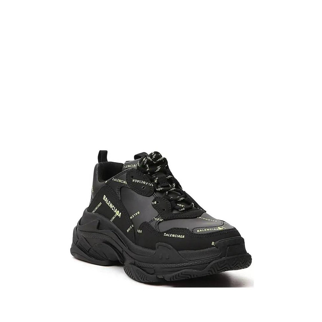 Balenciaga Chunky Black Sneakers With Logo Detail And Robust Sole