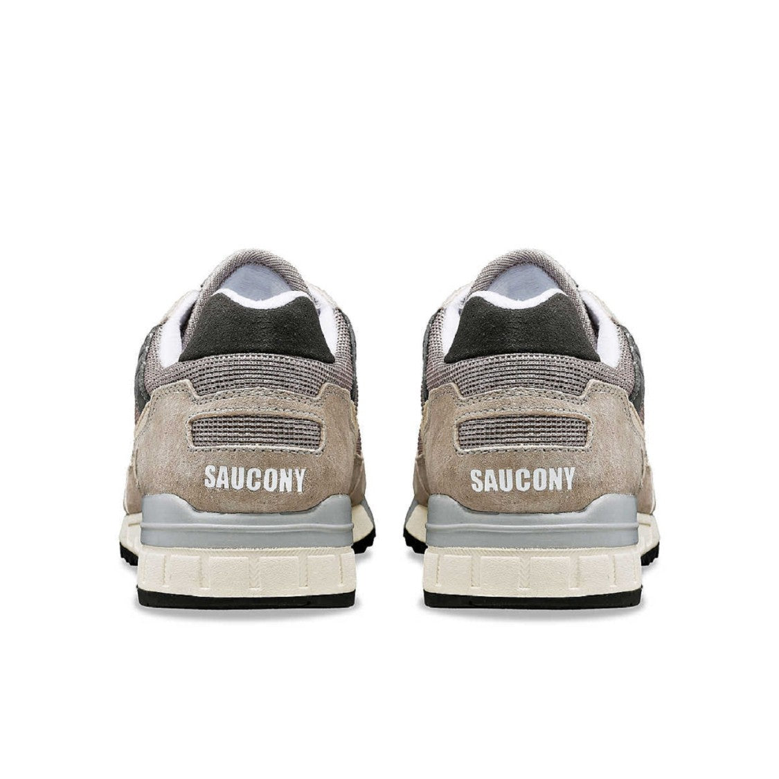Saucony Beige Suede And Mesh Sneakers With Cushioned Sole