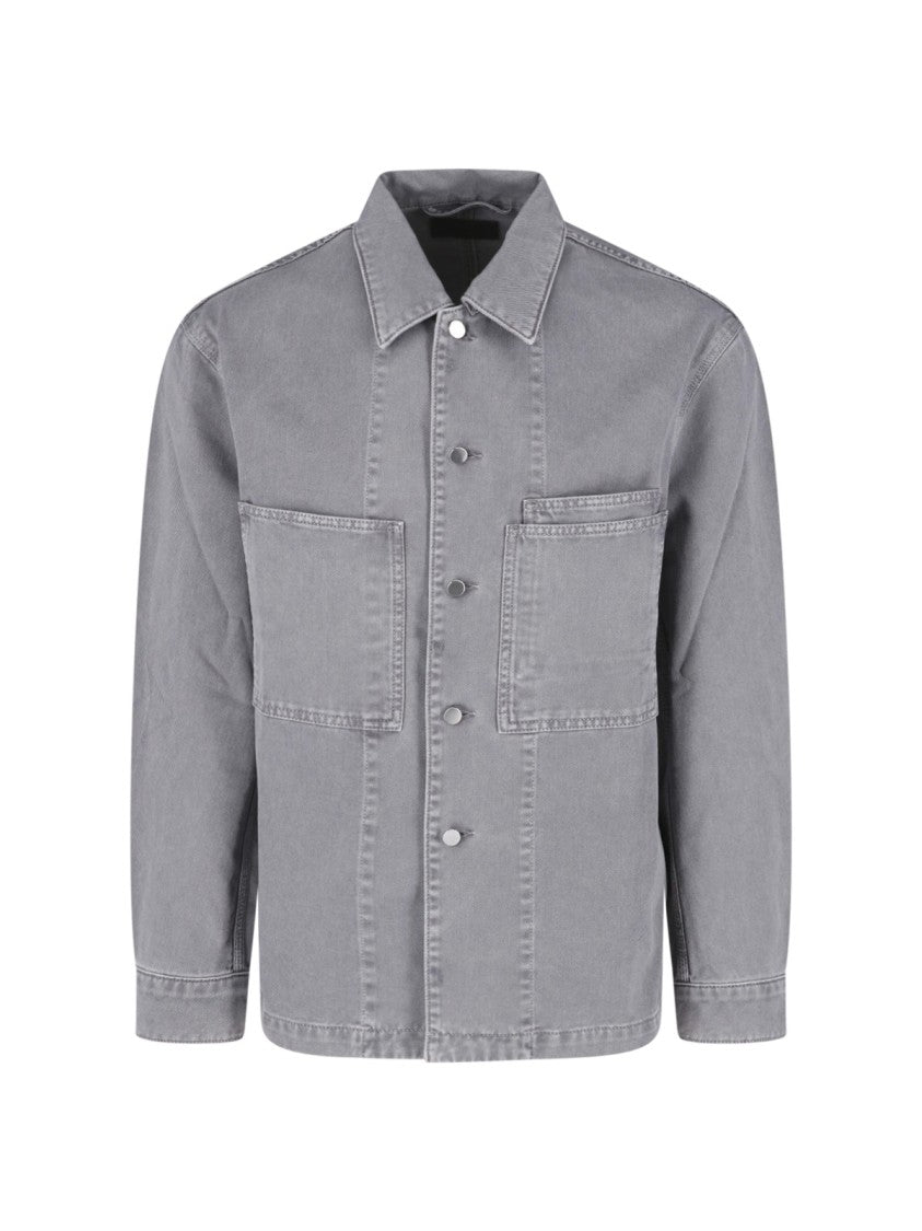 Lemaire Boxy Relaxed Fit Shirt With Structured Collar