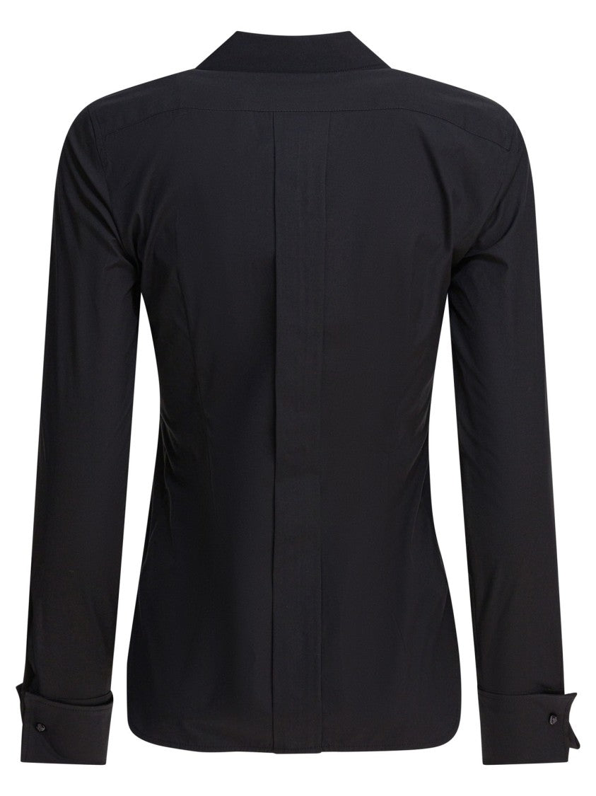 Max Mara Semi-Fitted Black Cotton Shirt