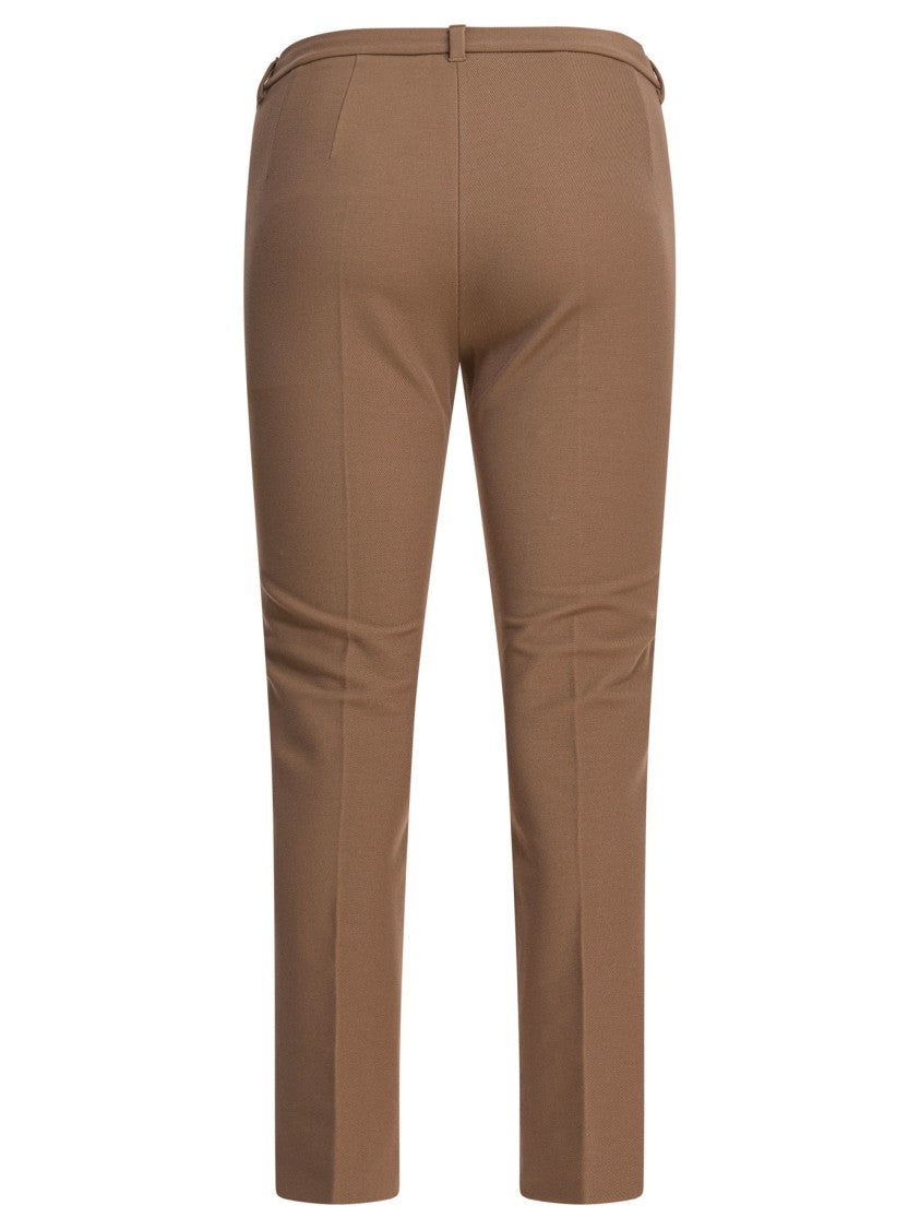 Max Mara Cropped Brown Trousers With Tailored Fit