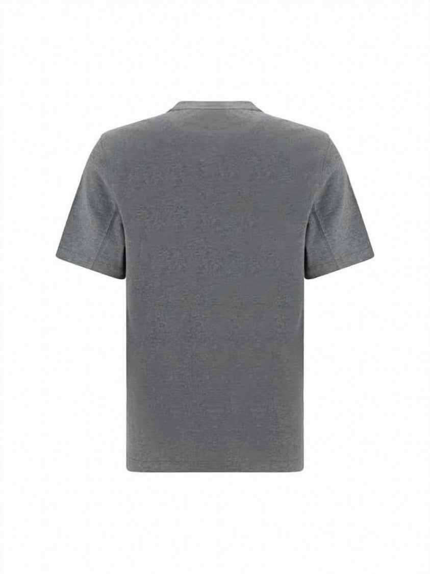 Brunello Cucinelli Cotton Jersey Crew Neck T-Shirt With Subtle Logo Detail
