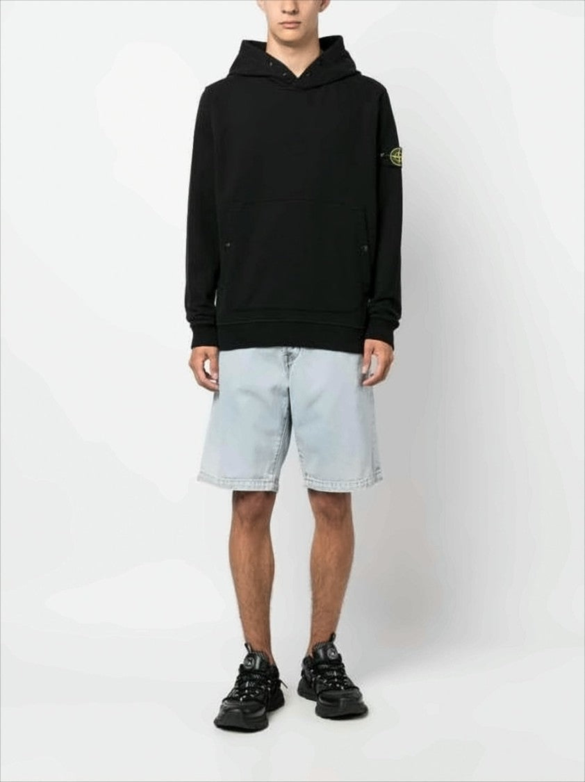 Stone Island Long-Sleeve Hoodie With Drawstring And Iconic Patch