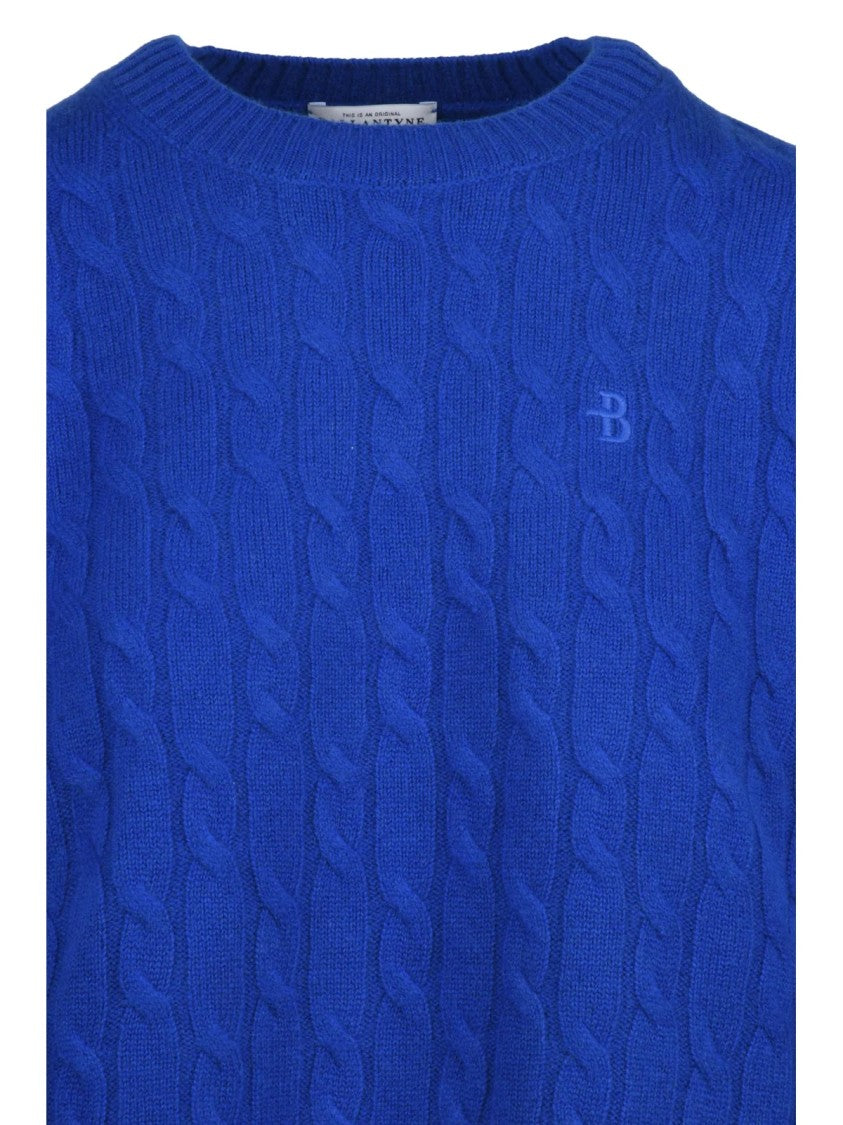 Ballantyne Intricate Cable Knit Crewneck Sweater Crafted From 100% Wool