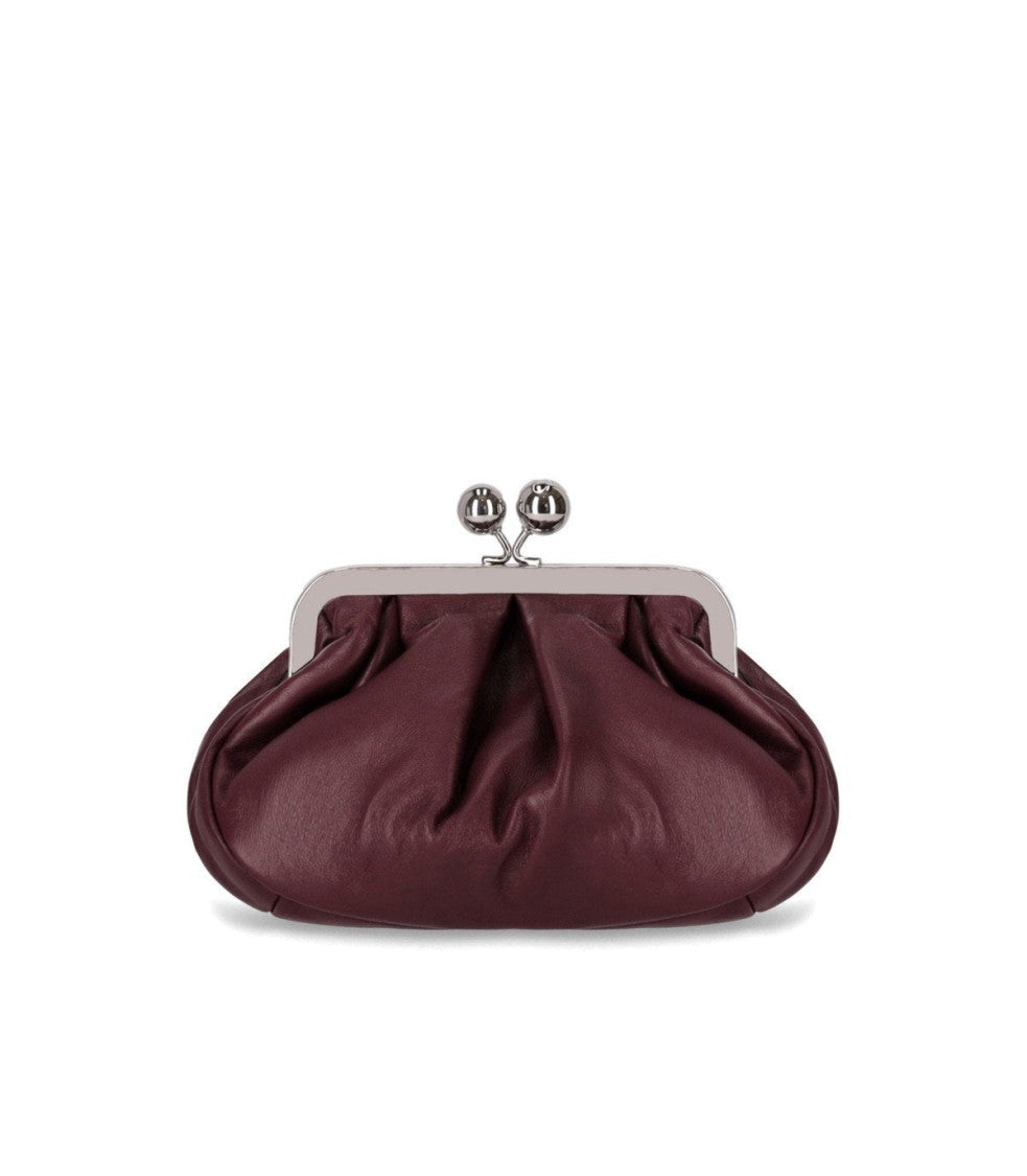 Max Mara Pasticcino Prati Small Burgundy Clutch