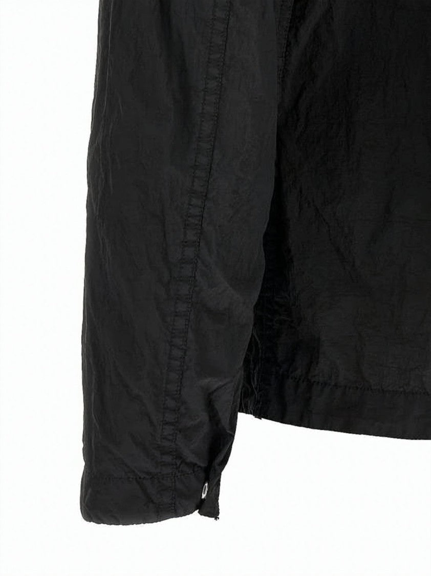 Stone Island Black Lightweight Matte Finish Zip Shirt