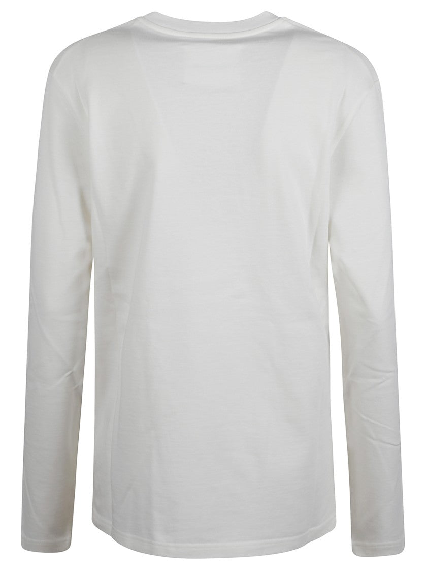 Jil Sander White Minimalist Logo Cotton T-Shirt