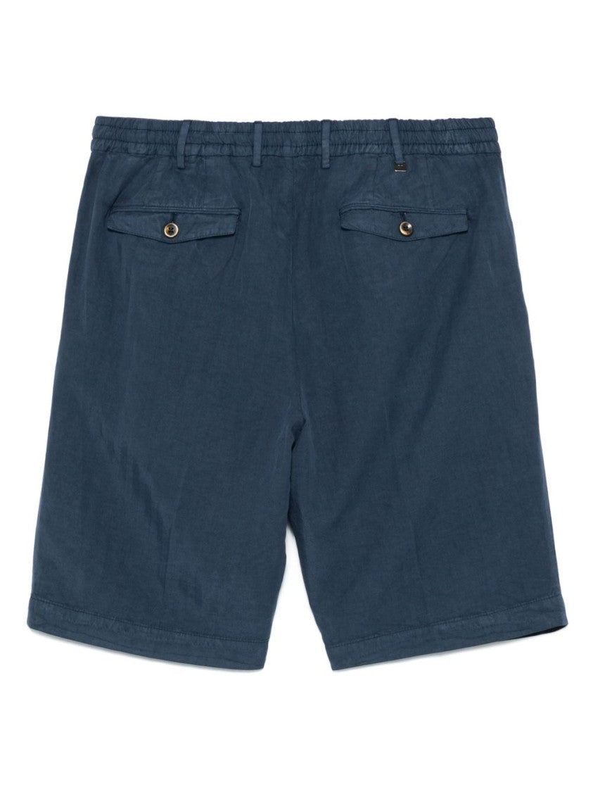 Pt Torino Tailored Blue Bermuda Shorts With Classic Waistband