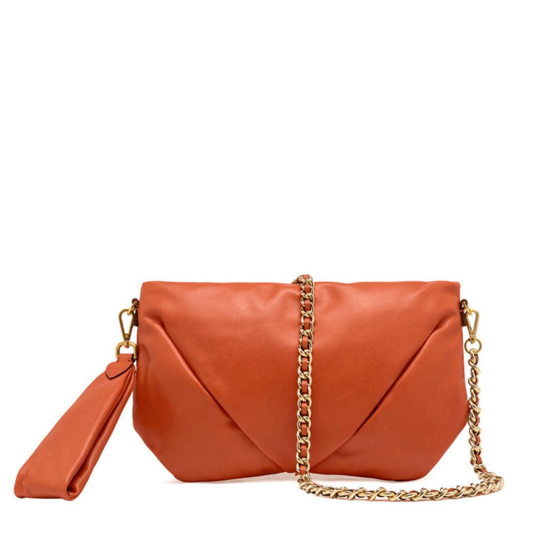 Gianni Chiarini Allegra Shoulder Bag In Coral Leather