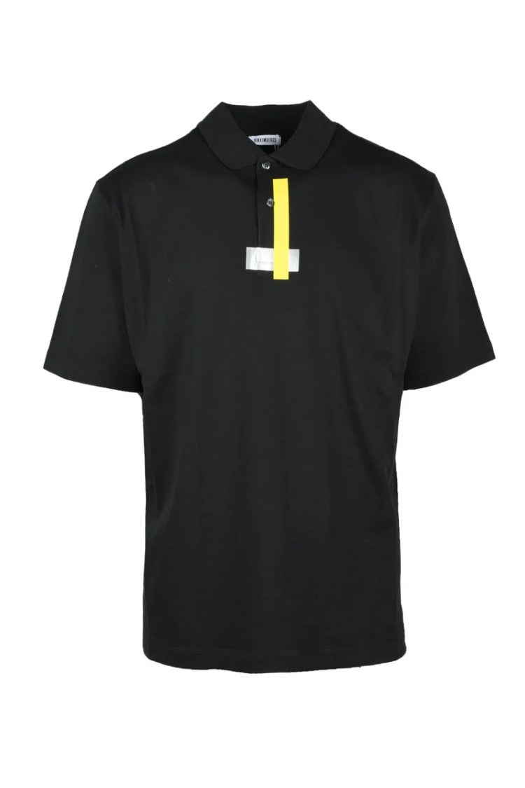 Bikkembergs Black Minimalist Cotton Polo Shirt