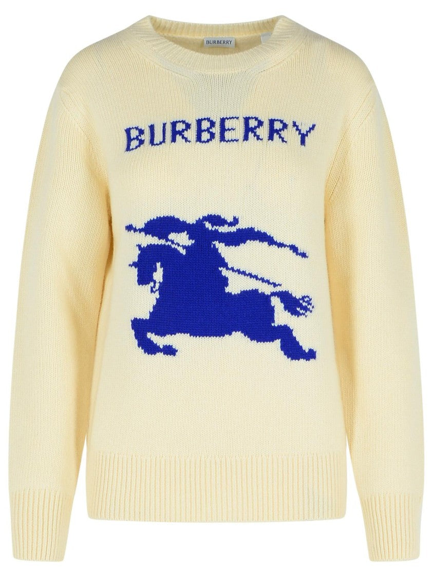 Burberry Cream Wool Blend Sweater