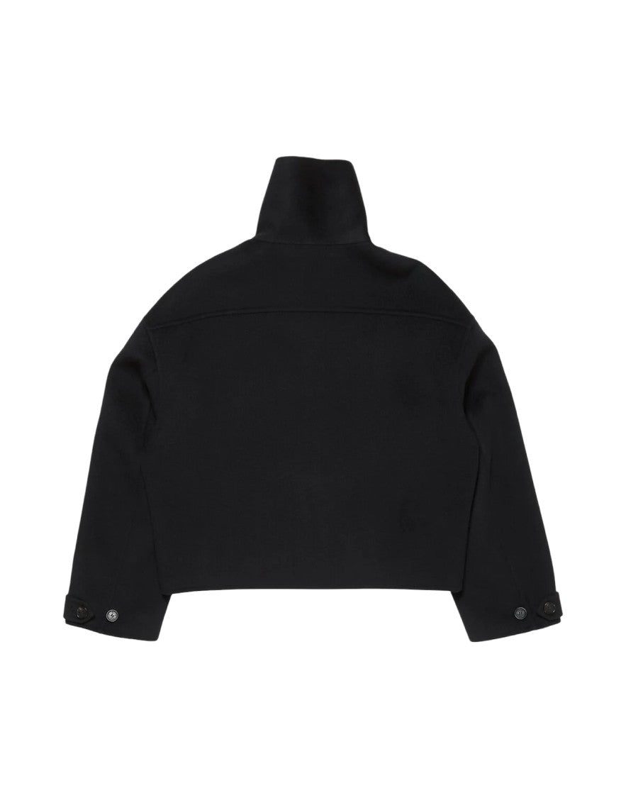Acne Studios Black Cashmere Wool High Neck Jacket
