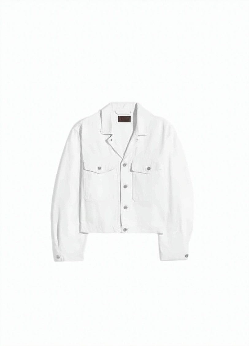 Lemaire Boxy Cropped Jacket With Classic Collar