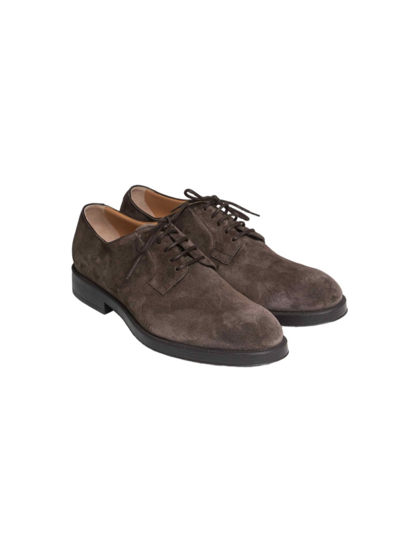 Tod's Classic Suede Rounded-Toe Derby Shoes