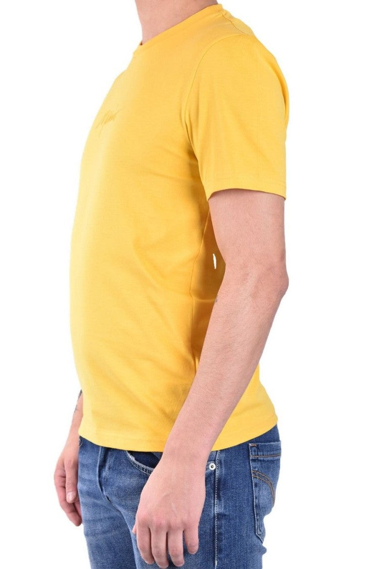 Moschino Yellow Logo Embroidered T-Shirt