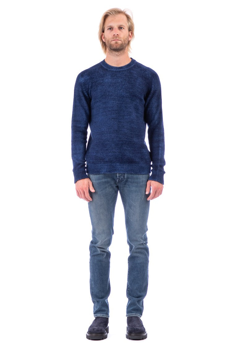 Roberto Collina Airbrush Dye Camel Wool Crewneck Sweater