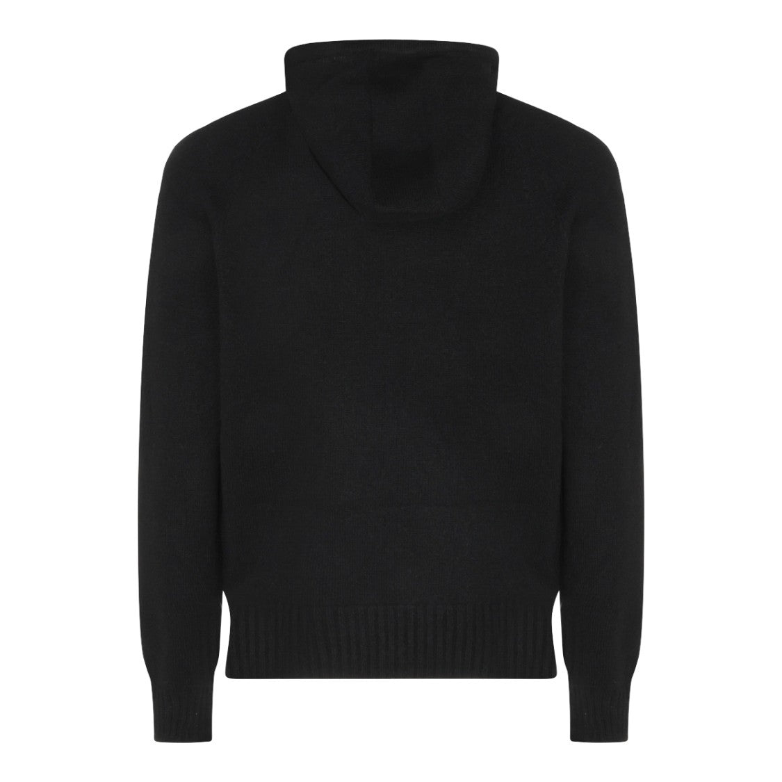 Tom Ford Hooded Black Sweater With Ribbed Cuffs