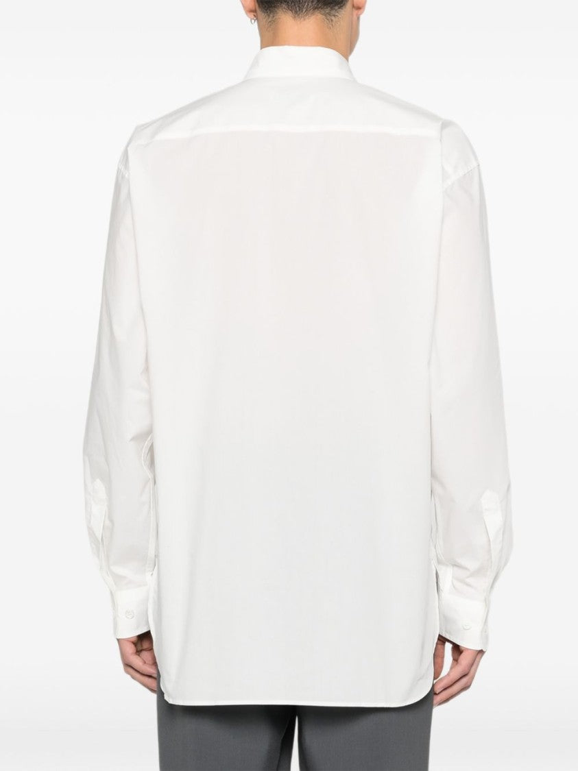 Dries Van Noten Blue White Flower Print Button Shirt