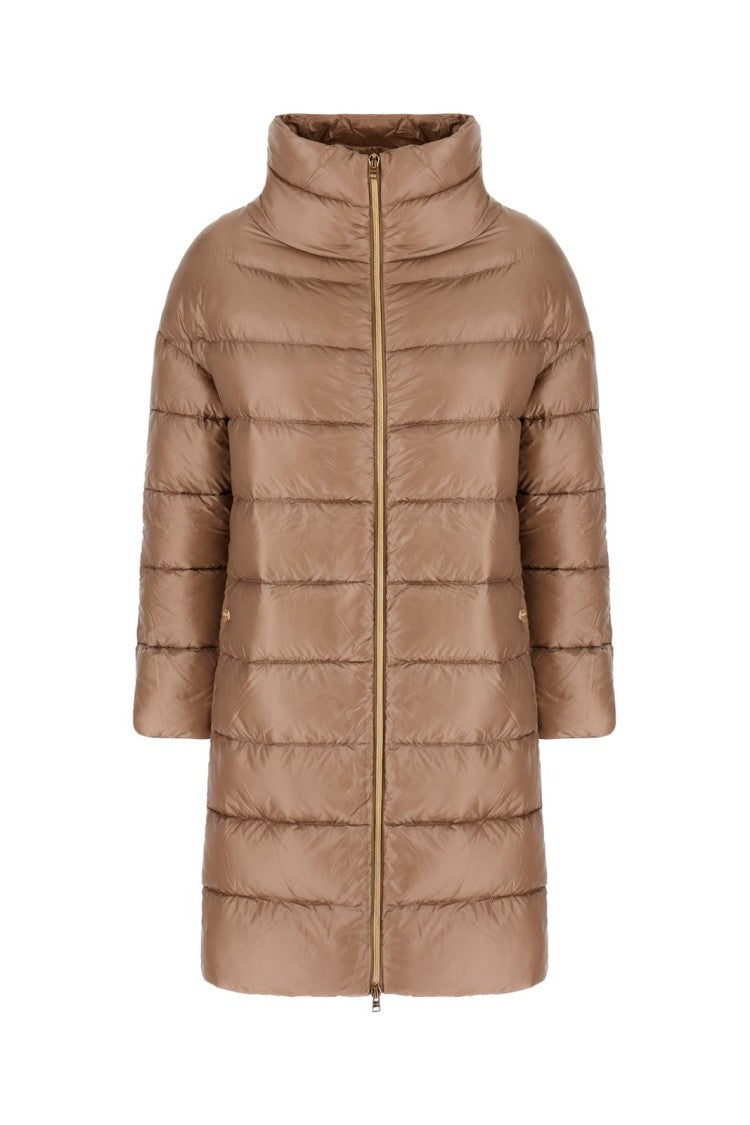 Herno Zip Puffer Jacket – Beige