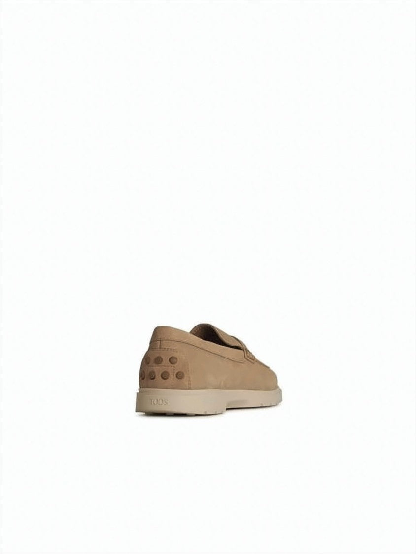 Tod's Minimalist Calf Leather Loafers With Rubber Sole