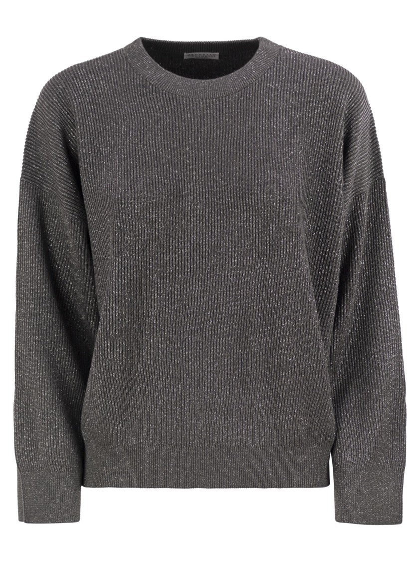 Brunello Cucinelli Cotton And Viscose Rib Sweater