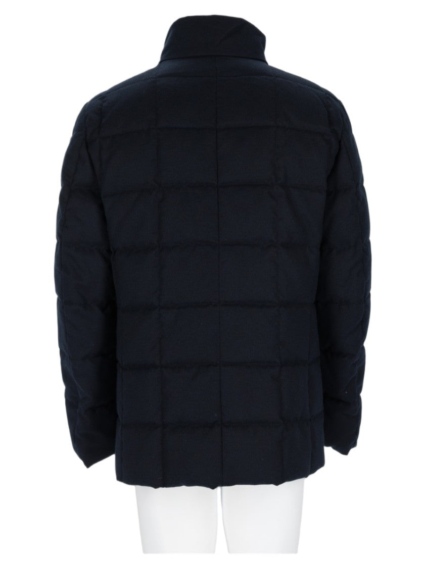 Fay Quilted High Collar Polyester Jacket