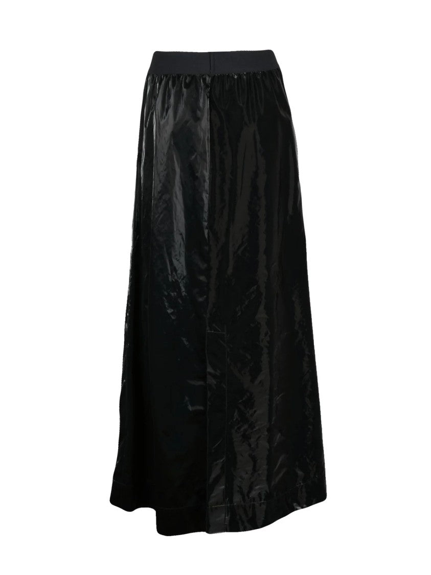 Maria Calderara Maxi Skirt With Elastic Waistband And Slit Details