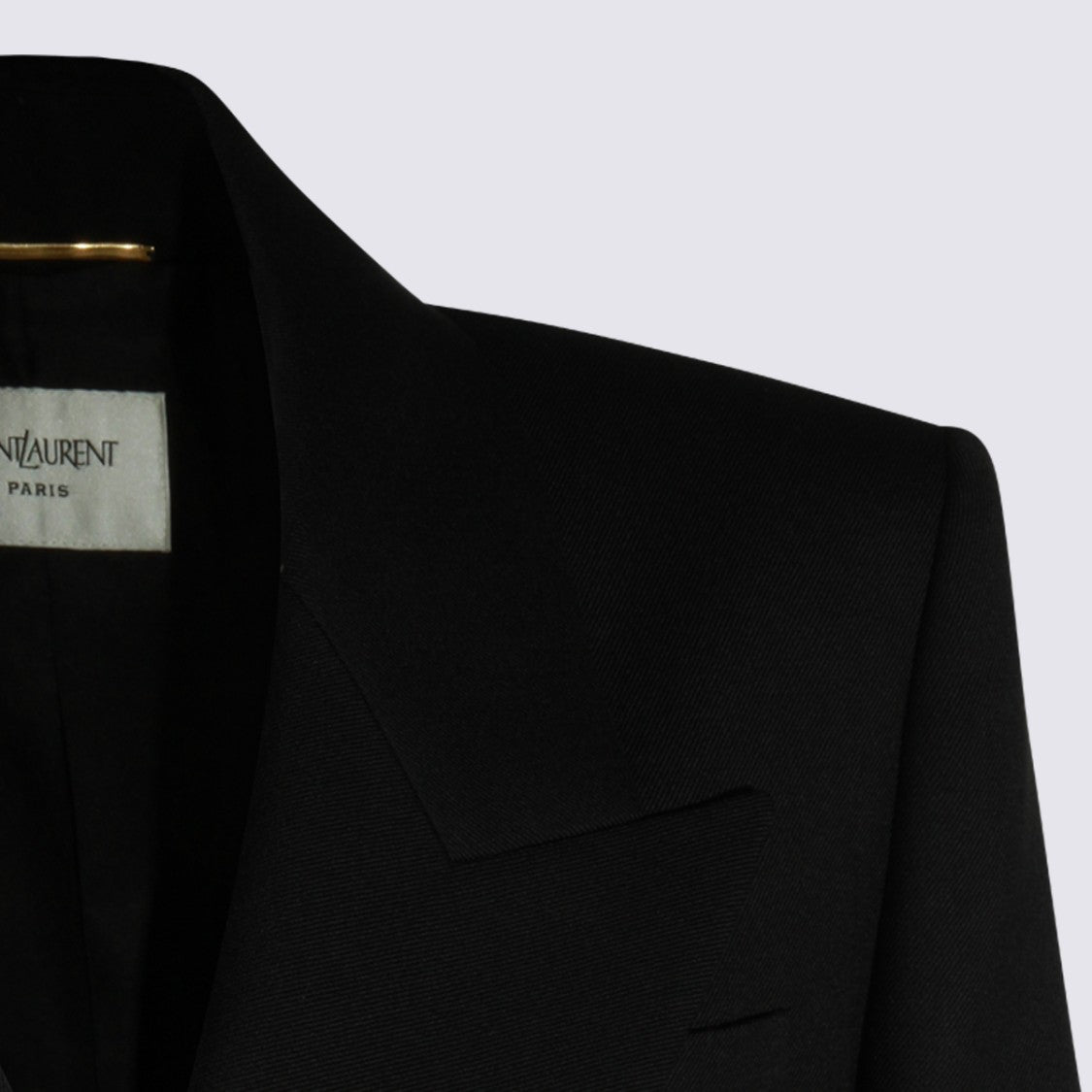 Saint Laurent Double-Breasted Tailored Blazer With Sharp Lapels