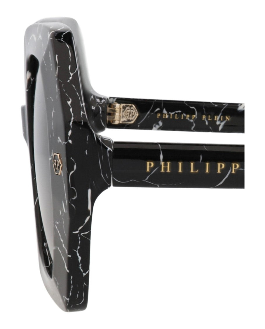 Philipp Plein Bold Round-Frame Acetate Sunglasses With Gradient Lenses