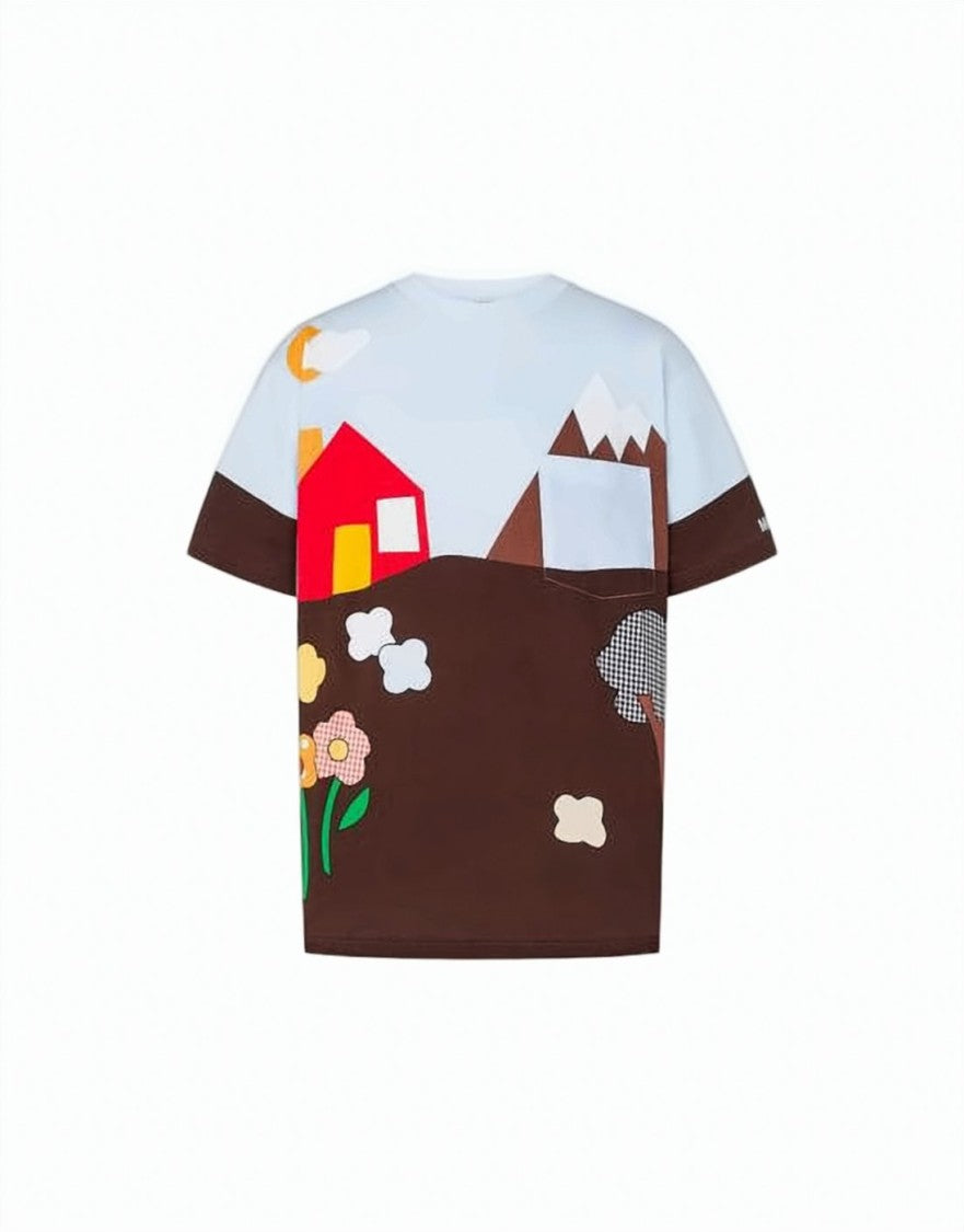 Moschino Playful Landscape Design Moschino Short-Sleeve T-Shirt