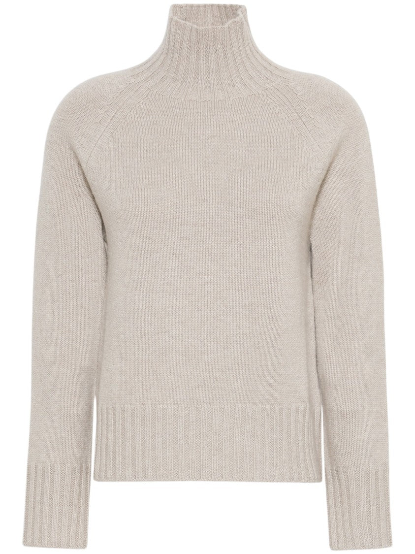 Max Mara Ribbed Wool Cashmere Turtleneck Sweater