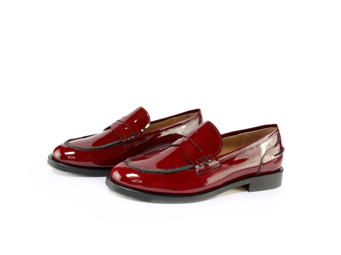 Ton Gout Penny Loafer Patent Leather Mocassino Betty Rosso
