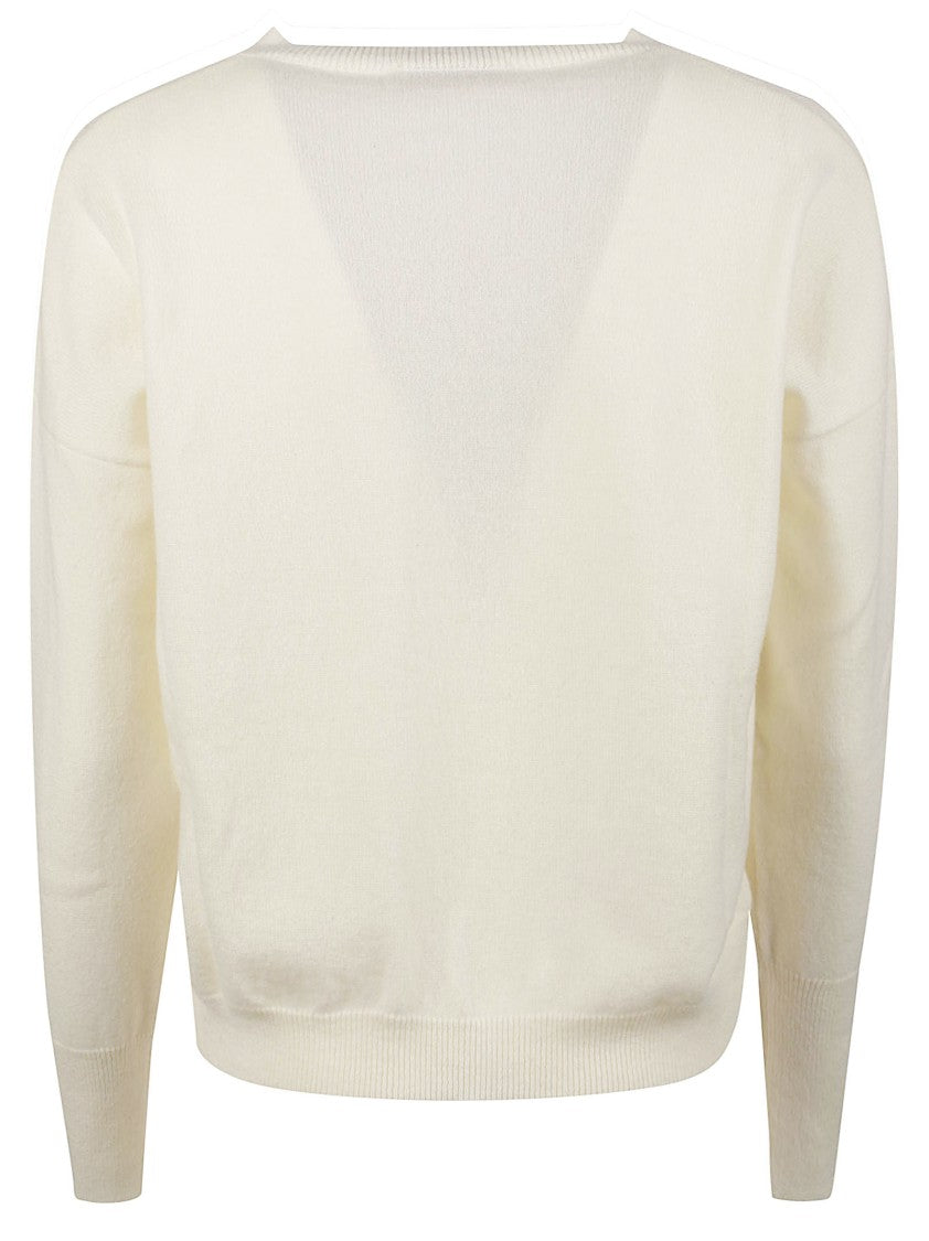 Edoardo Gori Cashmere F 12 Deep V-Neck Pure Cashmere Sweater