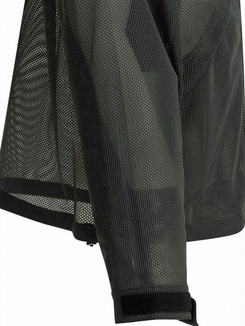 Goldwin Black Semi-Transparent Mesh Front Zipper Jacket