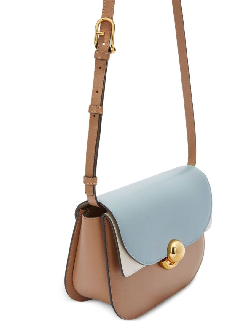 Furla Structured Shoulder Bag In Cognac Brown