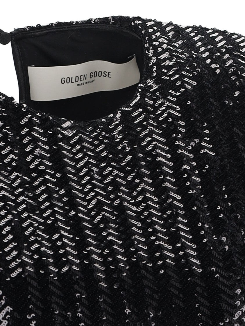 Golden Goose Sequin Mini Dress – Black