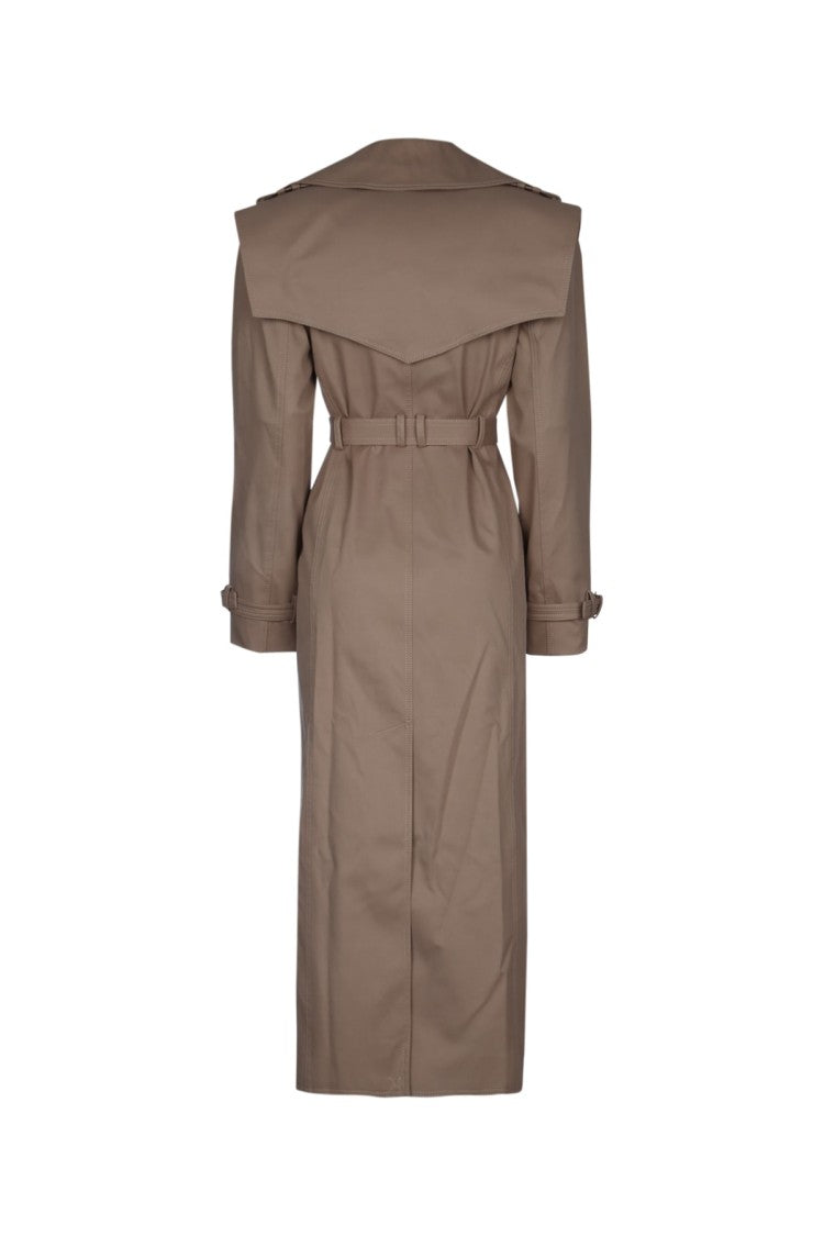 Balmain Double-Breasted Trench Coat With Structured Shoulders