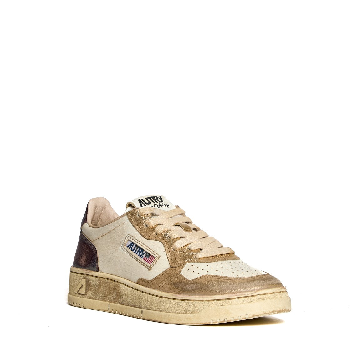 Autry Vintage-Inspired Low-Top Sneakers With Metallic Accents