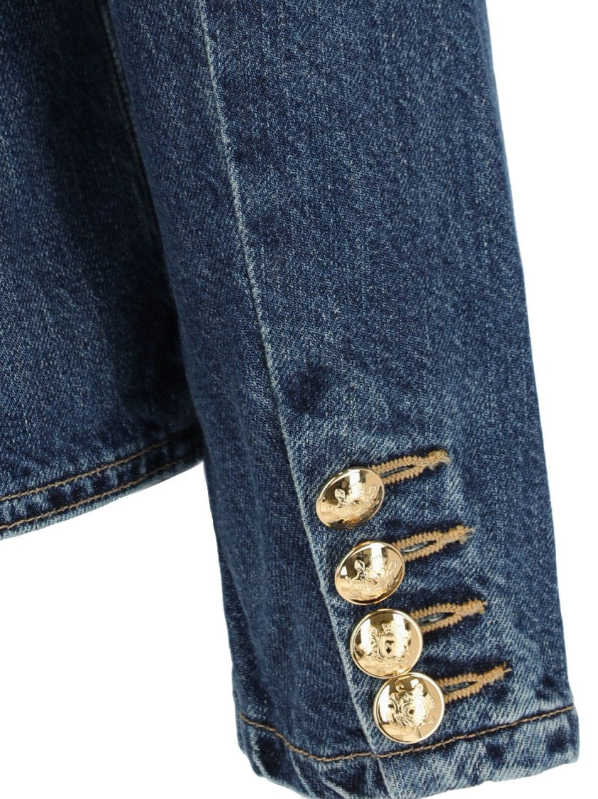 Nili Lotan "Geraldine" Denim Jacket Blue